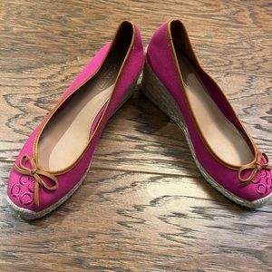 Coach wedges - hot pink! Size 8.